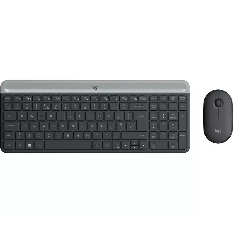 Logitech MK470 Teclado e rato sem fios, grafite, rato incluído, QWERTY US, USB