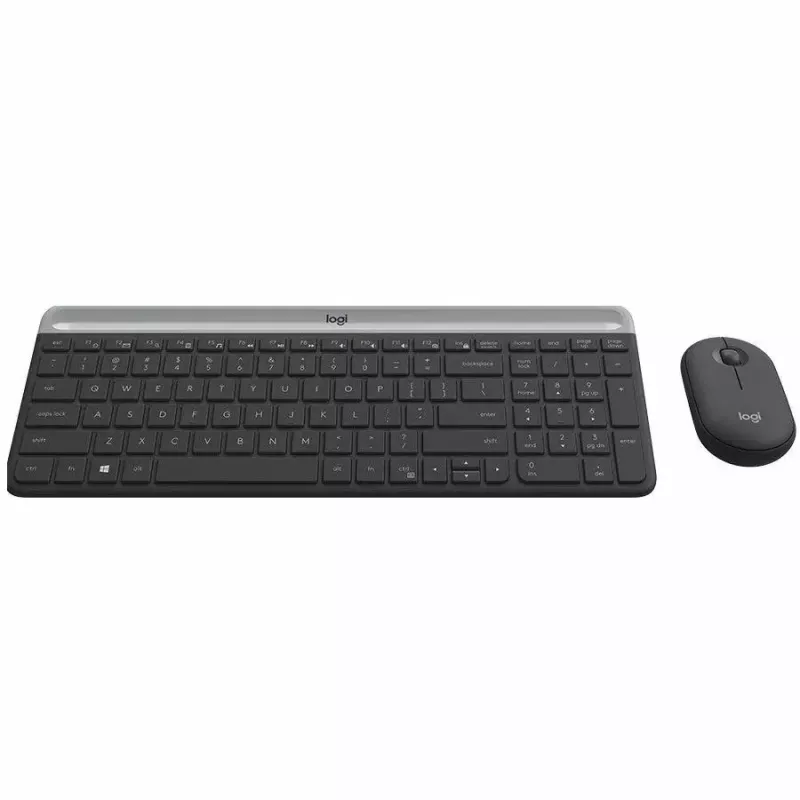 Logitech MK470 Teclado e rato sem fios, grafite, rato incluído, QWERTY US, USB