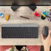Logitech MK470 Teclado e rato sem fios, grafite, rato incluído, QWERTY US, USB