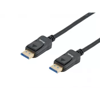Cabo DisplayPort 2.1 Equip, 1,0 m, 16K/60Hz, 40 Gbit/s, 1 m, DisplayPort, DisplayPort, macho, macho, 15360 x 8640 píxeis