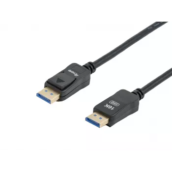 Cabo DisplayPort 2.1 Equip, 1,0 m, 16K/60Hz, 40 Gbit/s, 1 m, DisplayPort, DisplayPort, macho, macho, 15360 x 8640 píxeis
