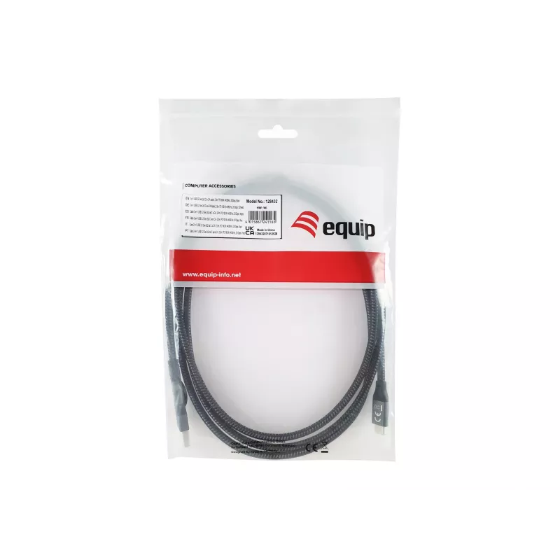 Cabo USB Equip 128432 USB 3.2 Gen 2x2 2 m USB A/USB C USB C preto