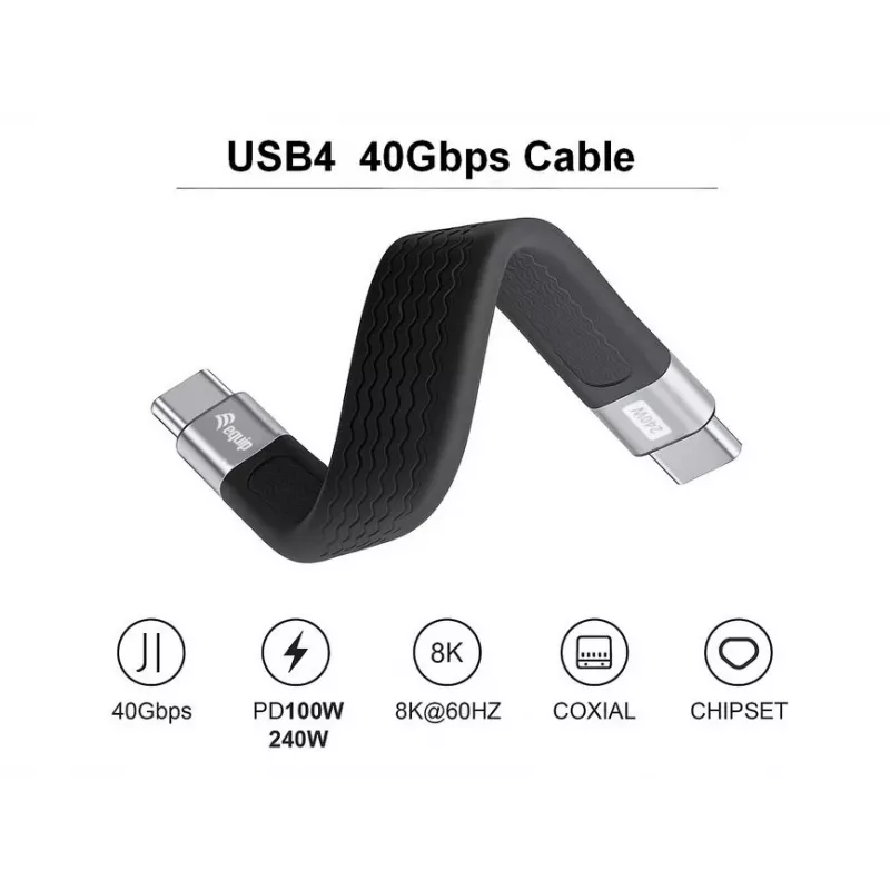 Cabo USB Equip 128410 USB4 Gen 3x2 0,13 m USB C preto