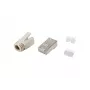 Conjunto de fichas blindadas Equip Cat.6A RJ45 100 unidades aço inoxidável transparente branco