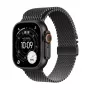 Apple Watch Ultra 3 GPS + Cellular 49mm caixa de titânio preto com pulseira Milanese Loop de titânio preto, grande