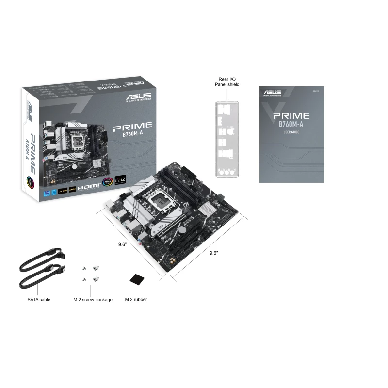 Placa-mãe ASUS PRIME B760M-A-CSM Intel B760 LGA 1700 micro ATX