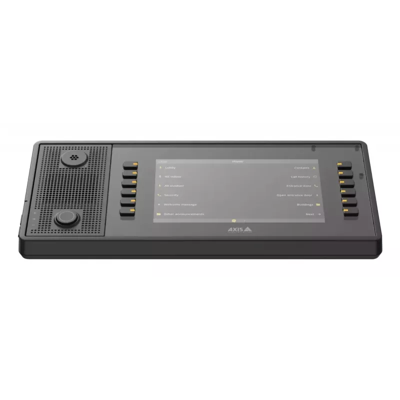 AXIS C6110 Consola de paging de rede, ecrã de 7 polegadas 1024x600, SIP, preto