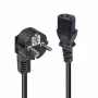 Cabo de alimentação Lindy 3m ficha Schuko 2 pinos para IEC C13, preto, 3 m, CEE7/7, conector fêmea C13
