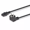 Cabo de alimentação Lindy 3m ficha Schuko 2 pinos para IEC C13, preto, 3 m, CEE7/7, conector fêmea C13