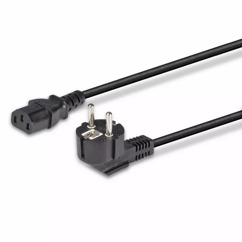 Cabo de alimentação Lindy 3m ficha Schuko 2 pinos para IEC C13, preto, 3 m, CEE7/7, conector fêmea C13