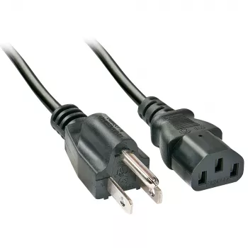 Cabo de alimentação Lindy 2m US 3 pinos para C13, 2 m, conector fêmea C13