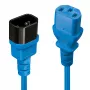 Cabo de extensão Lindy 1m IEC C13, azul