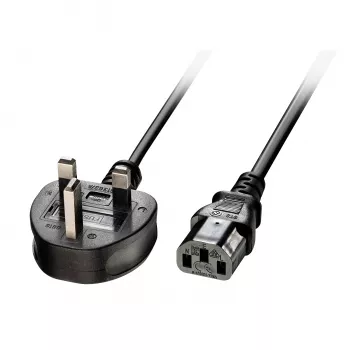 Cabo de alimentação Lindy 2m UK para IEC C13