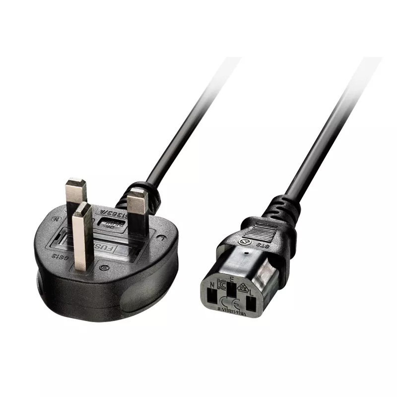 Cabo de alimentação Lindy 2m UK para IEC C13