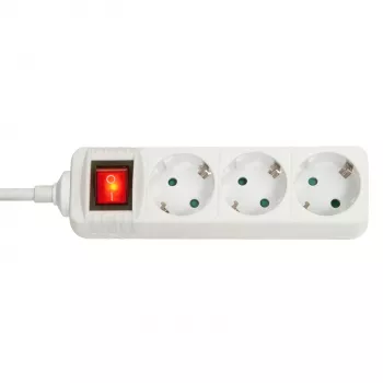Extensão de alimentação Lindy 73101 3 tomadas AC interior branco