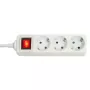 Extensão de alimentação Lindy 73101 3 tomadas AC interior branco