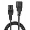 Cabo de alimentação Lindy 2m IEC C14 para IEC C15 'Hot Condition', preto