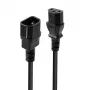 Cabo de extensão Lindy 1m IEC, preto, 1 m, conector fêmea C14, conector fêmea C13