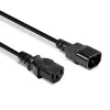 Cabo de extensão Lindy 1m IEC, preto, 1 m, conector fêmea C14, conector fêmea C13