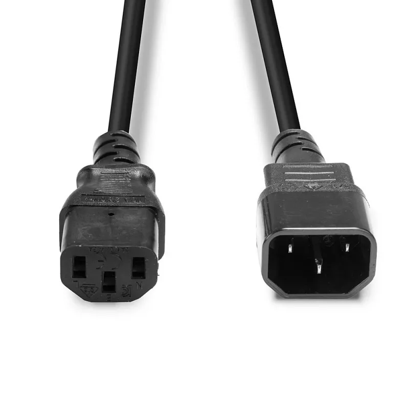 Cabo de extensão Lindy 1m IEC, preto, 1 m, conector fêmea C14, conector fêmea C13