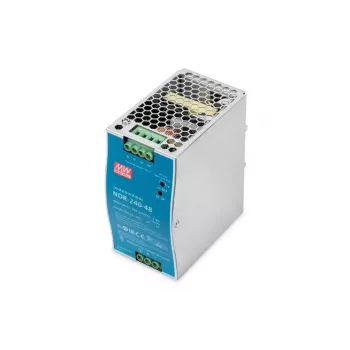 Fonte de alimentação industrial DIGITUS 48V DC, 240W AC-DC, caixa metálica, montagem em calha DIN