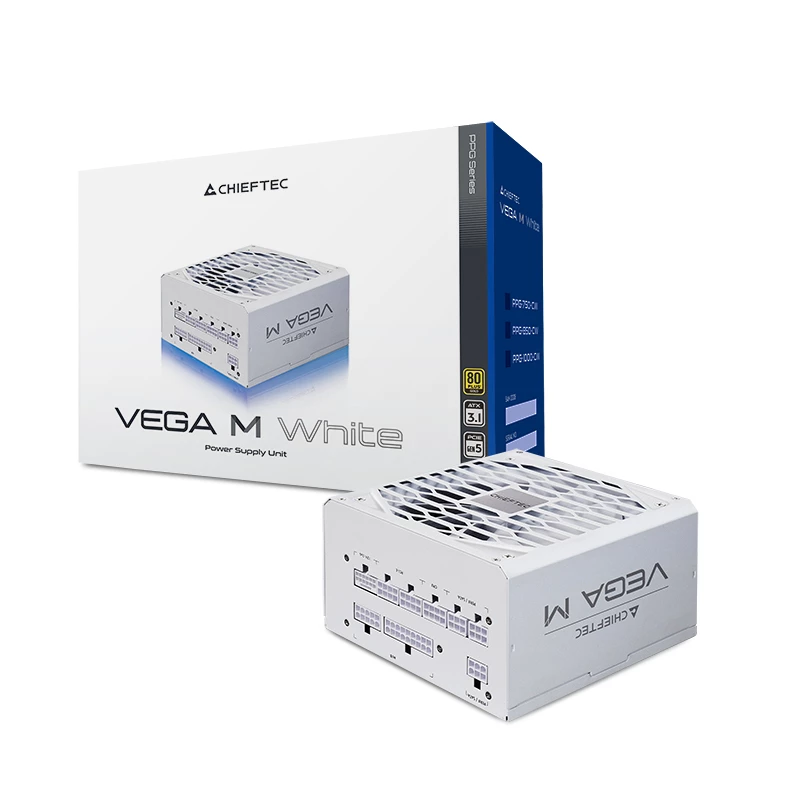 Fonte de alimentação Chieftec Vega PPG-1000-CW 1000 W 24-pin ATX ATX branco