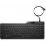 Teclado com fios retroiluminado multidispositivo HP 405, tamanho completo (100%), com fios, USB, membrana, QWERTY, preto