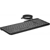 Teclado com fios retroiluminado multidispositivo HP 405, tamanho completo (100%), com fios, USB, membrana, QWERTY, preto