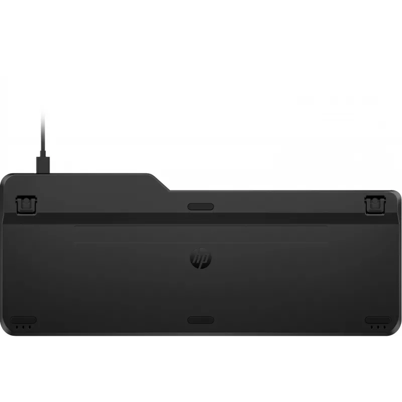 Teclado com fios retroiluminado multidispositivo HP 405, tamanho completo (100%), com fios, USB, membrana, QWERTY, preto