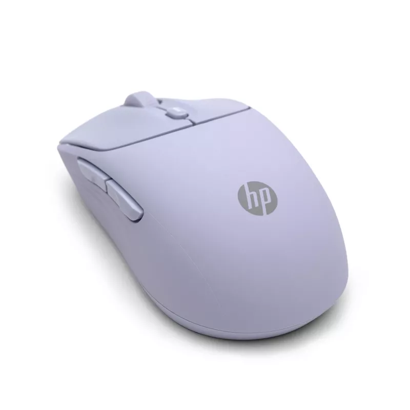 Rato sem fios silencioso HP 400 roxo, ambidestro, RF Wireless + Bluetooth, 6000 DPI, roxo