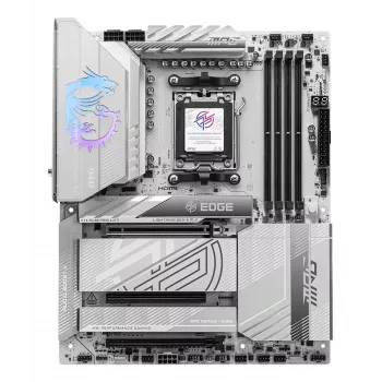 Placa-mãe MSI MPG X870E EDGE TI WIFI, chipset AMD X870E, socket AM5, ATX, DDR5, 4×DIMM, Wi‑Fi 7, 5Gb LAN, 4×M.2