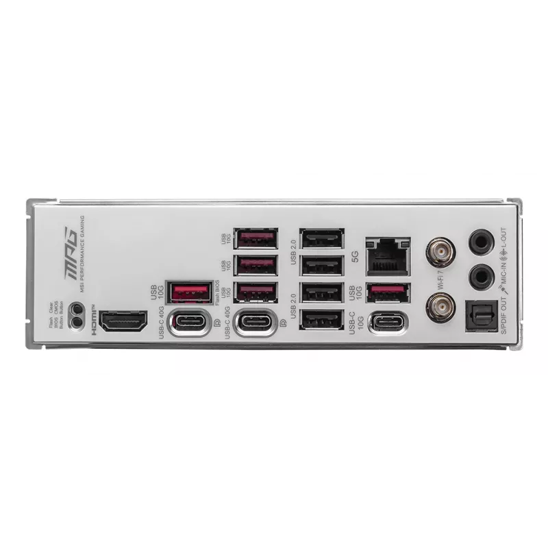 Placa-mãe MSI MPG X870E EDGE TI WIFI, chipset AMD X870E, socket AM5, ATX, DDR5, 4×DIMM, Wi‑Fi 7, 5Gb LAN, 4×M.2