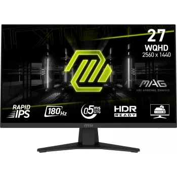 Monitor MSI MAG 274QF 68,6 cm (27 polegadas) 2560 x 1440 píxeis Wide Quad HD LCD preto