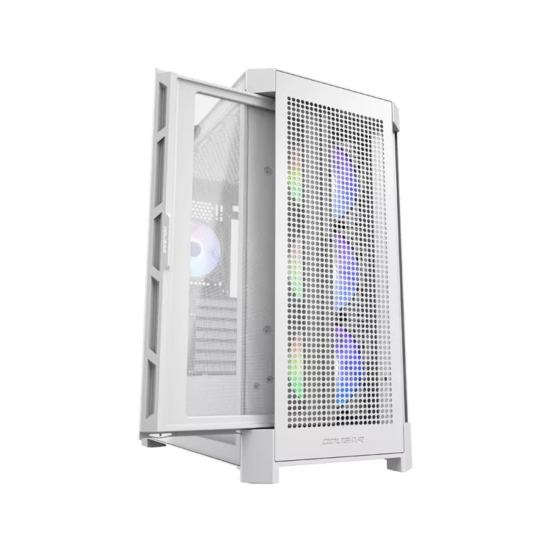 Caixa midi-tower COUGAR Duoface Pro ARGB, branco, midi-tower, PC, branco, ATX, EATX, micro ATX, Mini-ITX, SSI CEB, metal, nylon, vidro temperado, multi