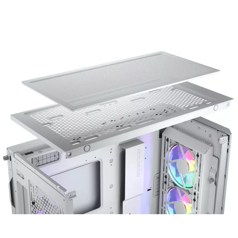 Caixa midi-tower COUGAR Duoface Pro ARGB, branco, midi-tower, PC, branco, ATX, EATX, micro ATX, Mini-ITX, SSI CEB, metal, nylon, vidro temperado, multi