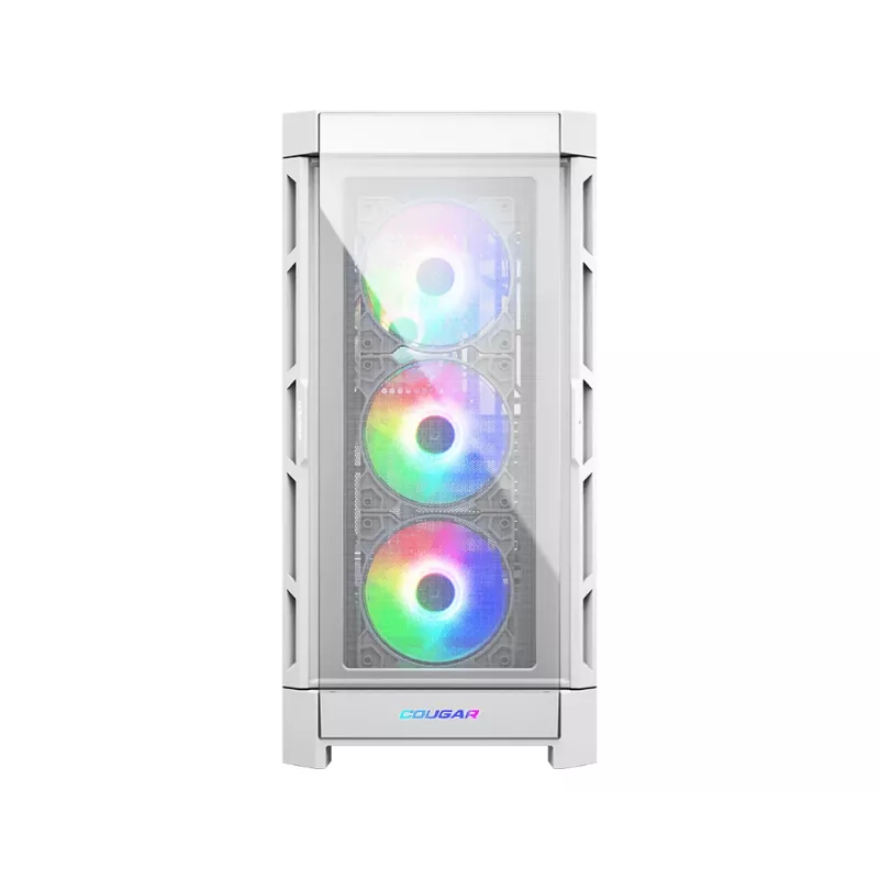 Caixa midi-tower COUGAR Duoface Pro ARGB, branco, midi-tower, PC, branco, ATX, EATX, micro ATX, Mini-ITX, SSI CEB, metal, nylon, vidro temperado, multi