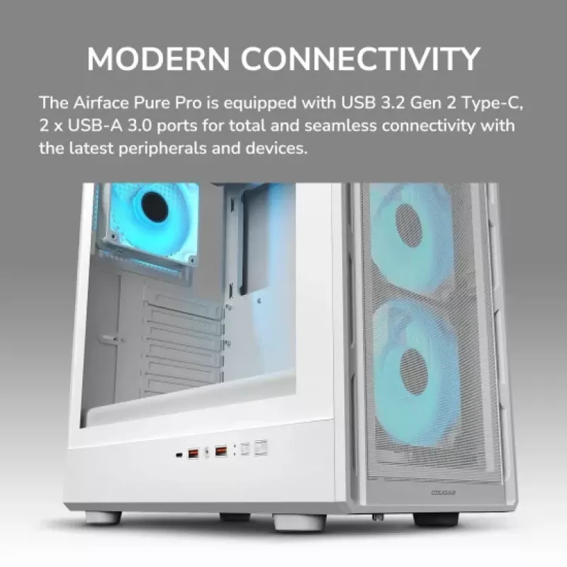 Caixa Midi-Tower COUGAR Airface Pure PRO, ARGB, preto