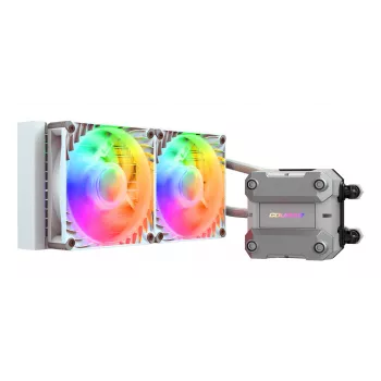 Refrigeração líquida CPU COUGAR Poseidon Ultra 240, ARGB, branco, refrigeração líquida all-in-one, 12 cm, 500 RPM, 2200 RPM, branco