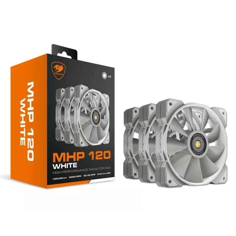 Ventoinha para caixa COUGAR MHP 120, branco, pack de 3
