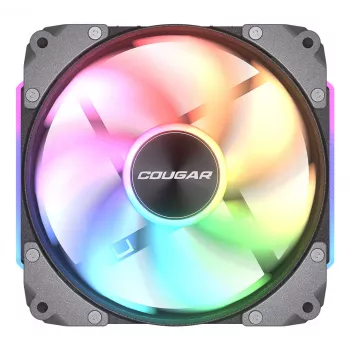 Ventoinha para caixa COUGAR Apolar 120 ARGB, preto, ventoinha, 12 cm, preto