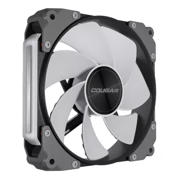 Ventoinha para caixa COUGAR Apolar 120 ARGB, Reverse Blade, preto, módulo de ventoinha, preto, 3-Pin + 4-Pin, 1 ventoinha, 75,38 cfm, 37,1 dB