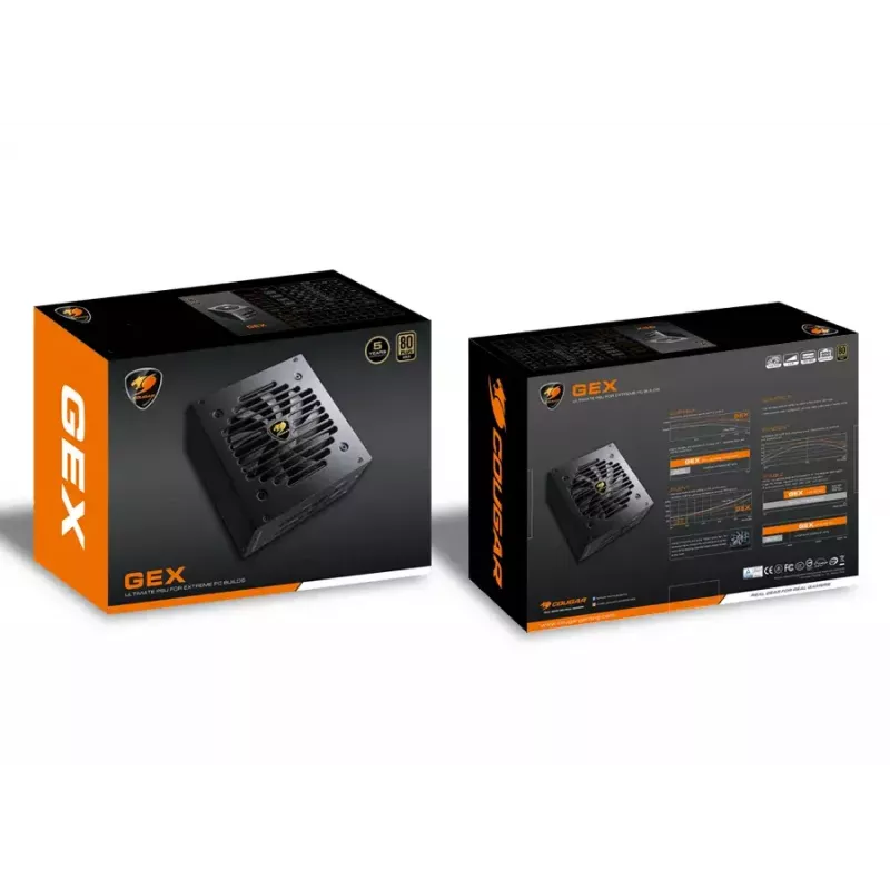 Fonte de alimentação COUGAR GEX 850W ATX3.0 / 80 Plus Gold / Modular