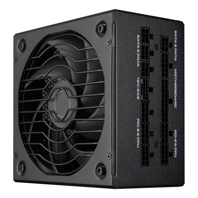 COUGAR GLE 1200 W ATX 3.1 fonte de alimentação, 80 PLUS Gold, 100-240 V, 50/60 Hz, ATX de 20+4 pinos, ventoinha de 135 mm, preta