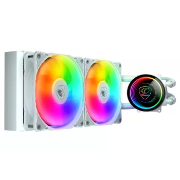 Refrigeração líquida CPU COUGAR, Poseidon Elite 240, ARGB branco, refrigeração líquida all-in-one, branco