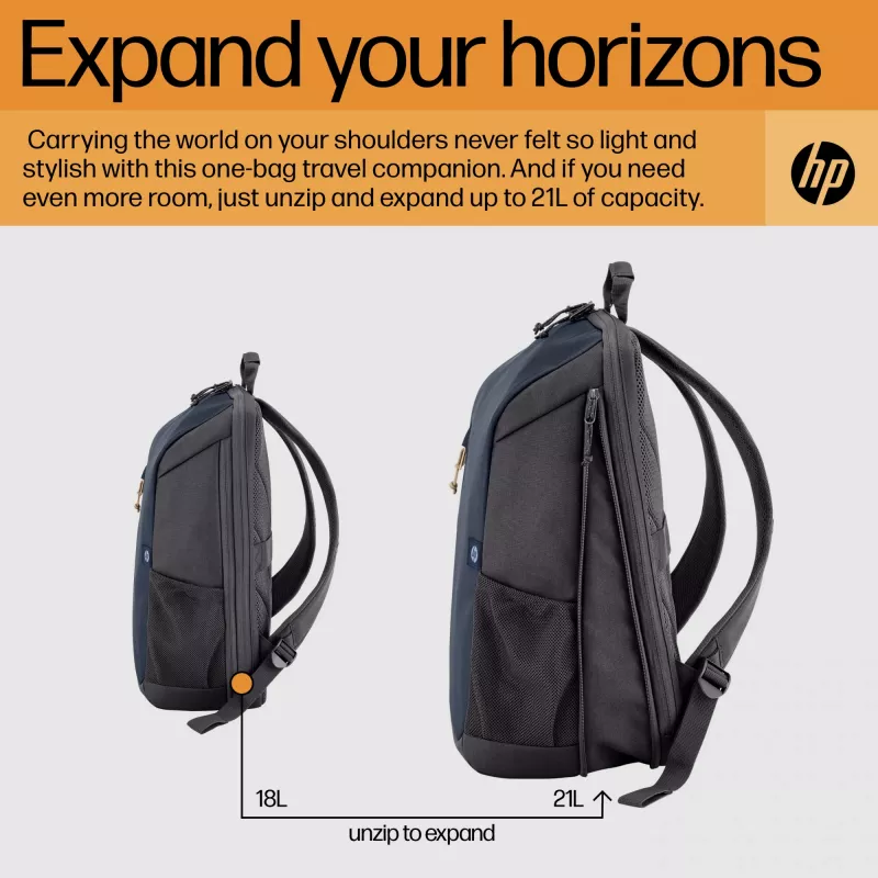 Mochila para portátil HP Travel 18 Litros 15.6 Iron cinzento