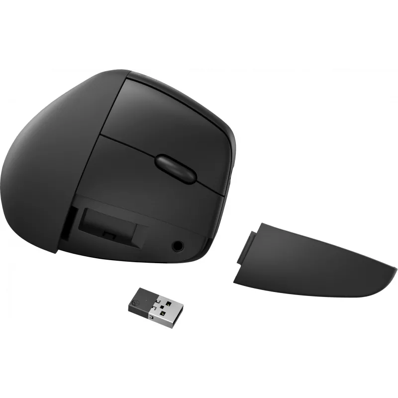 Rato sem fios ergonómico HP 920, destro, design vertical, Bluetooth + USB Type-A, 4000 DPI, preto