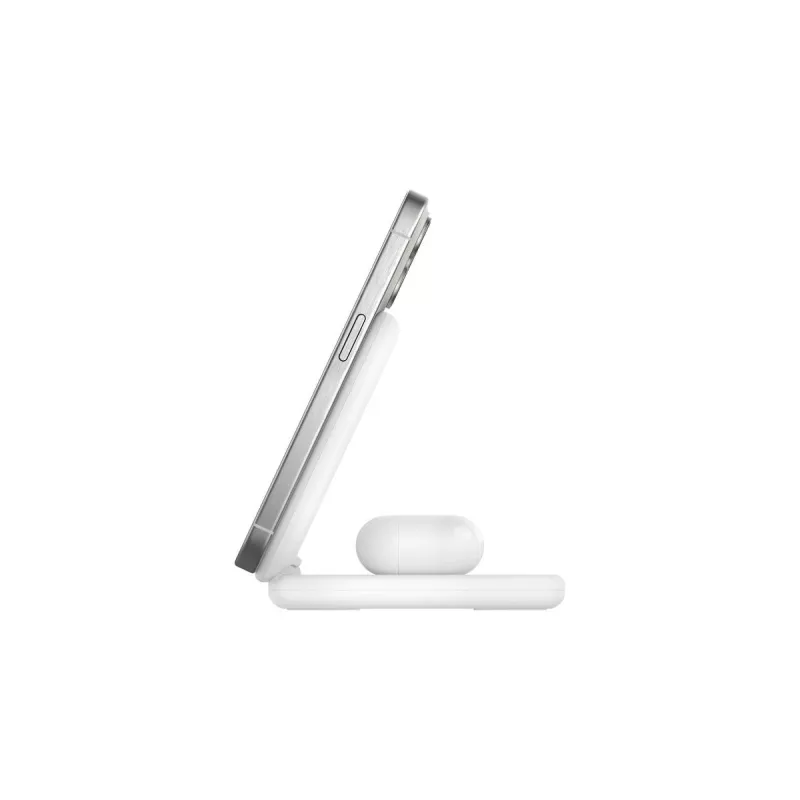 BELKIN Boostcharge Qi2 15w Suporte magnético 2em1 – branco