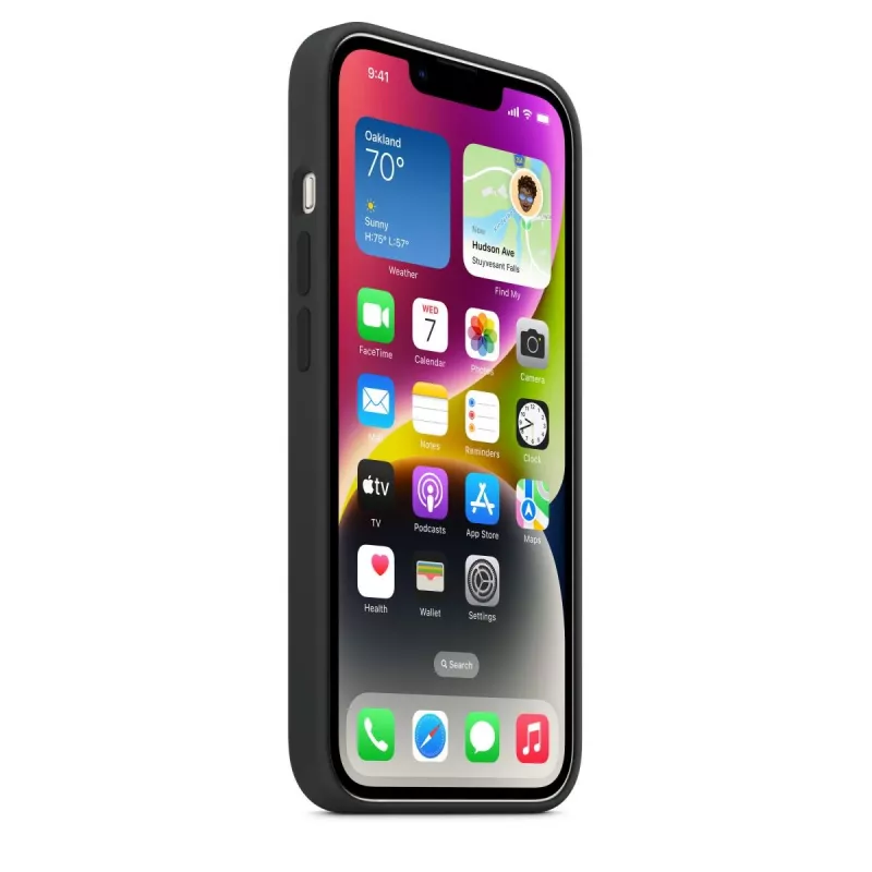 Capa Apple iPhone 14 Silikon Case com MagSafe Mitternacht