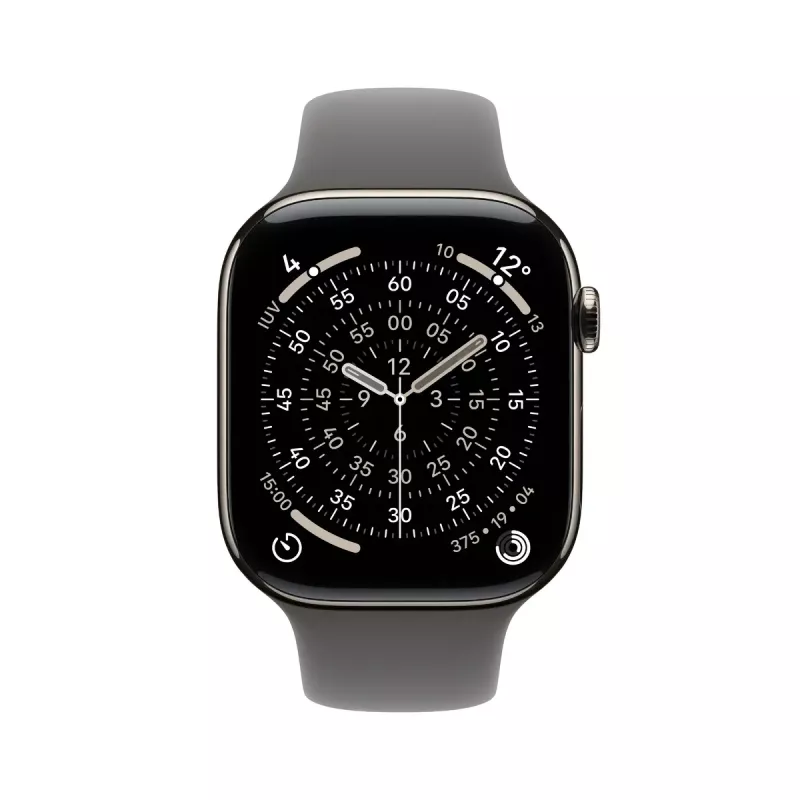 APPLE Watch Series 11 GPS + Cellular 46 mm Caixa de titânio natural com bracelete desportiva Stone Grey S/M