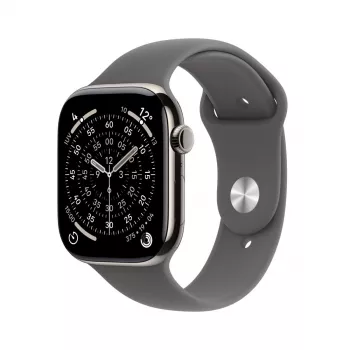APPLE Watch Series 11 GPS + Cellular 46mm Caixa de titânio natural com bracelete desportiva Stone Grey M/L